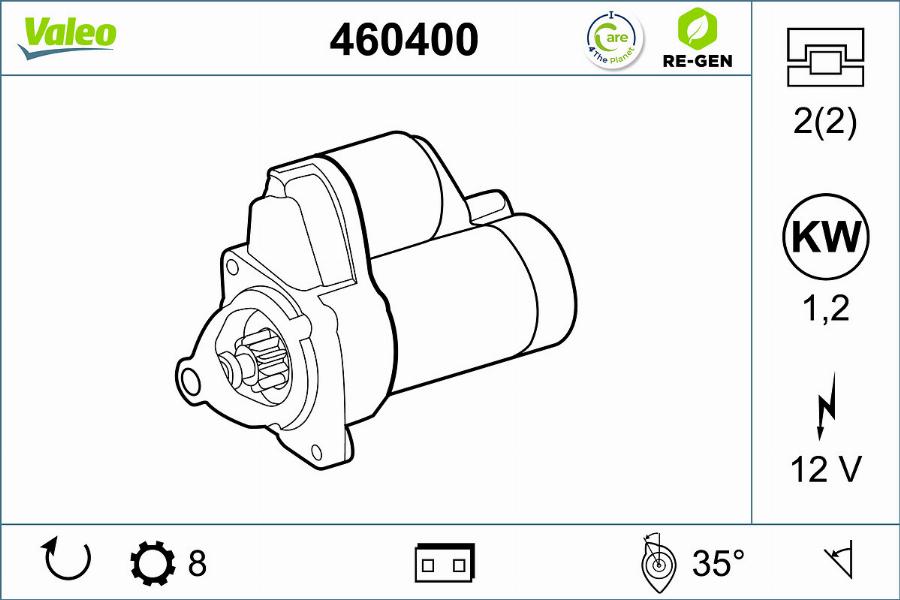 Valeo 460400 - Стартер autosila-amz.com