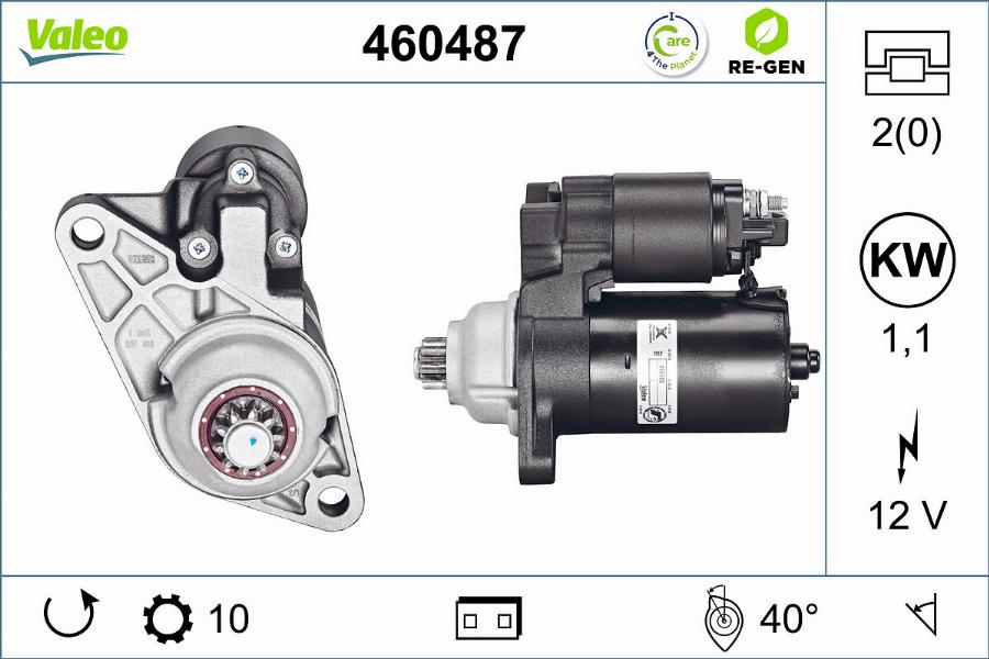 Valeo 460487 - Стартер autosila-amz.com