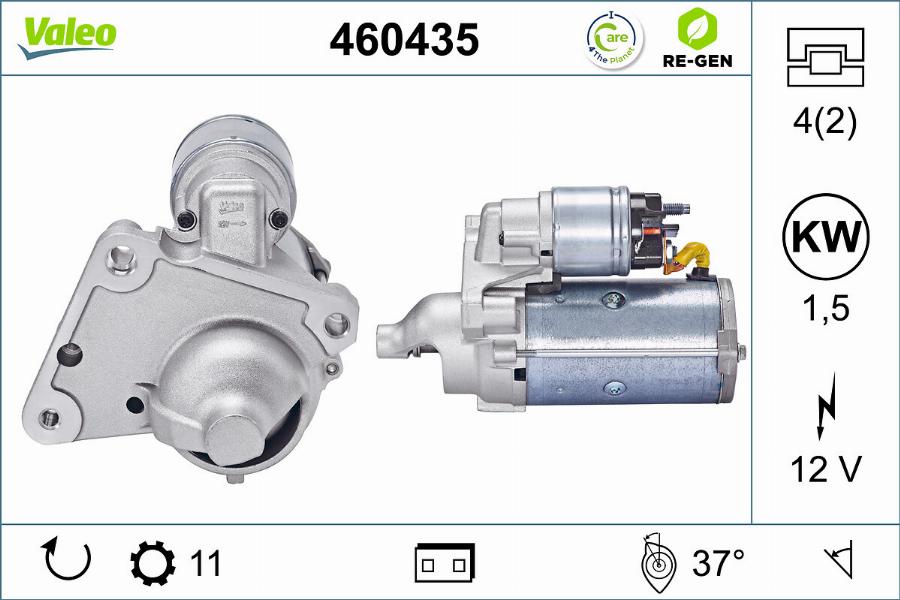 Valeo 460435 - Стартер autosila-amz.com