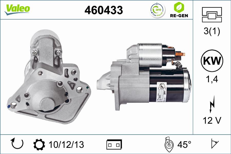 Valeo 460433 - Стартер autosila-amz.com