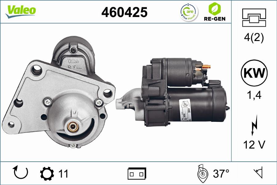 Valeo 460425 - Стартер autosila-amz.com