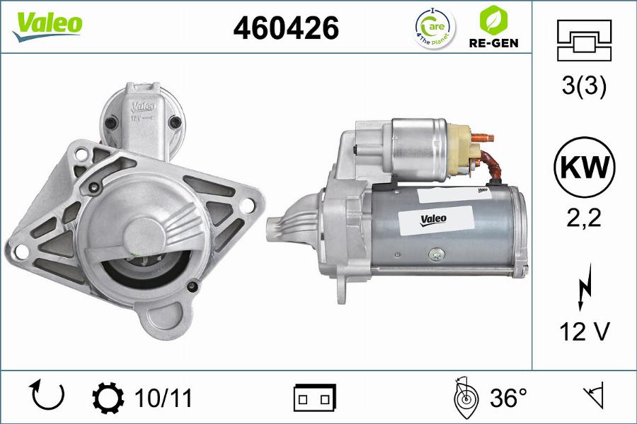 Valeo 460426 - Стартер autosila-amz.com