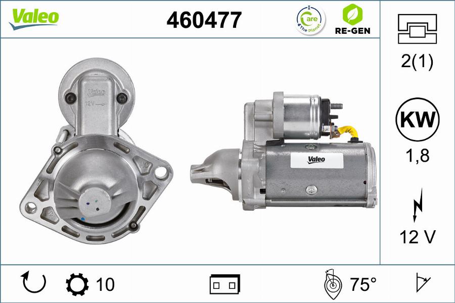 Valeo 460477 - Стартер autosila-amz.com