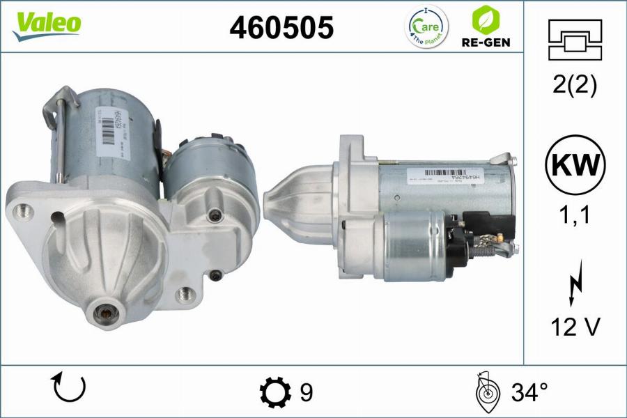 Valeo 460505 - Стартер autosila-amz.com