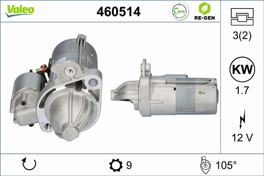 Valeo 460514 - Стартер autosila-amz.com