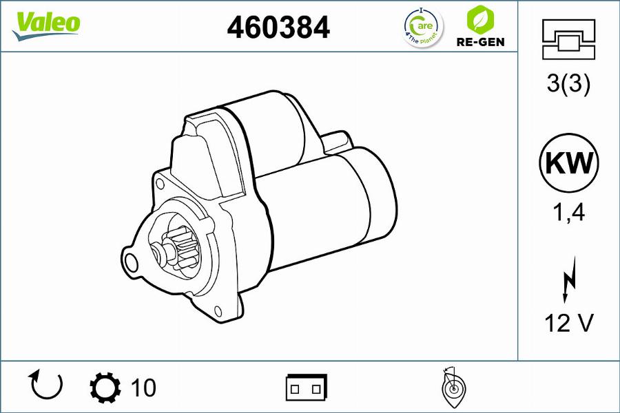 Valeo 460384 - Стартер autosila-amz.com