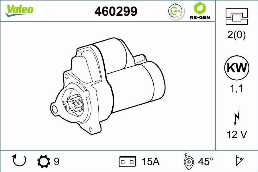 Valeo 460299 - Стартер autosila-amz.com