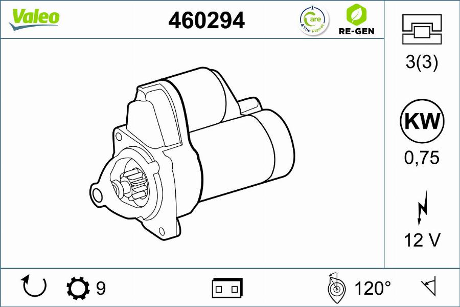 Valeo 460294 - Стартер autosila-amz.com