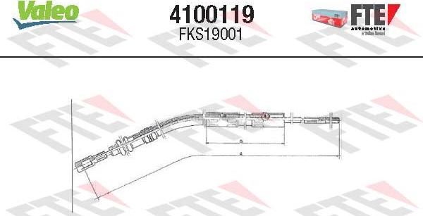 Valeo 4100119 - Трос, управление сцеплением autosila-amz.com