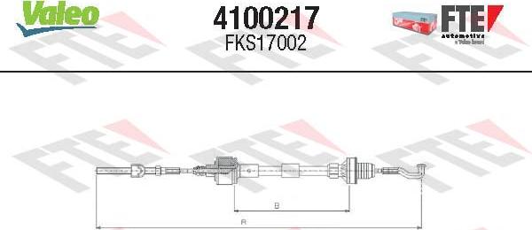 Valeo 4100217 - Трос, управление сцеплением autosila-amz.com