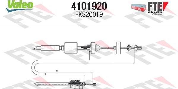 Valeo 4101920 - Трос, управление сцеплением autosila-amz.com