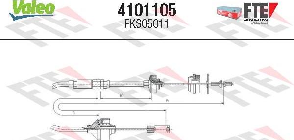 Valeo 4101105 - Трос, управление сцеплением autosila-amz.com