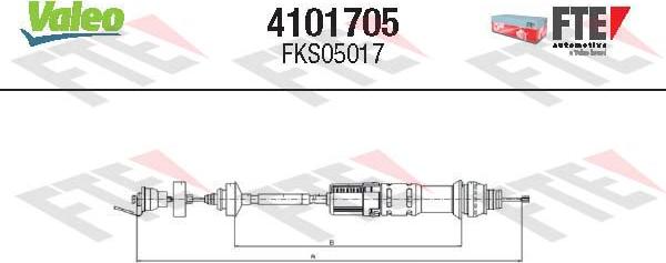 Valeo 4101705 - Трос, управление сцеплением autosila-amz.com