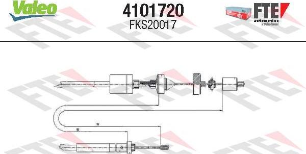 Valeo 4101720 - Трос, управление сцеплением autosila-amz.com