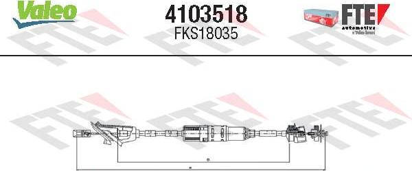 Valeo 4103518 - Трос, управление сцеплением autosila-amz.com