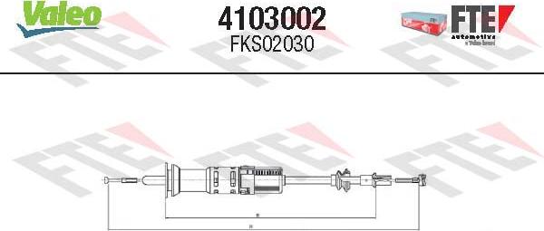 Valeo 4103002 - Трос, управление сцеплением autosila-amz.com