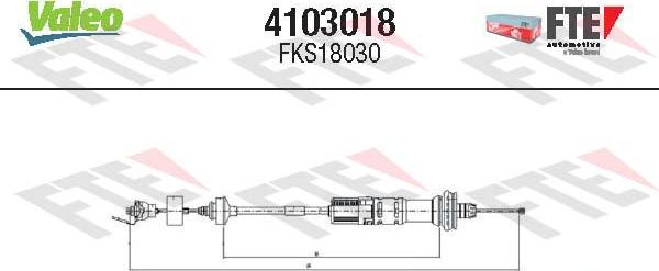 Valeo 4103018 - Трос, управление сцеплением autosila-amz.com