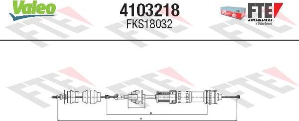 Valeo 4103218 - Трос, управление сцеплением autosila-amz.com