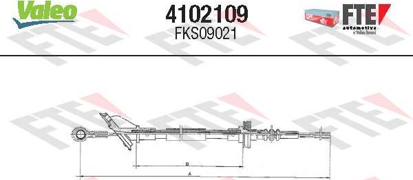 Valeo 4102109 - Трос, управление сцеплением autosila-amz.com