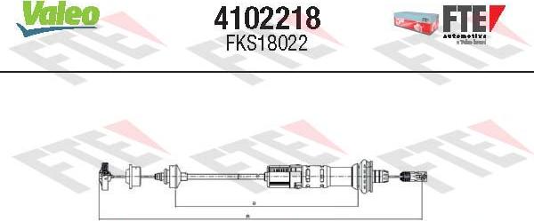 Valeo 4102218 - Трос, управление сцеплением autosila-amz.com