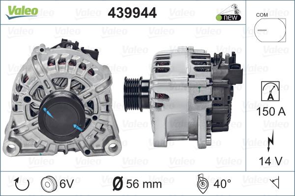 Valeo 439944 - Генератор autosila-amz.com