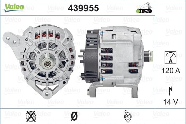 Valeo 439955 - Генератор autosila-amz.com