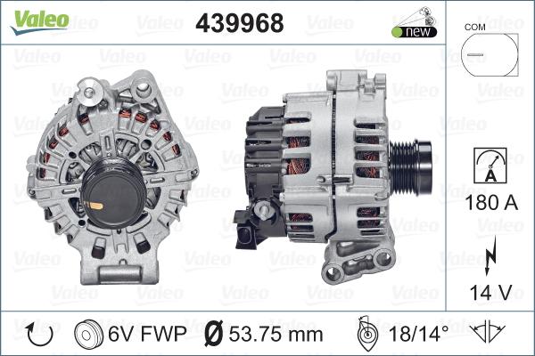 Valeo 439968 - Генератор autosila-amz.com