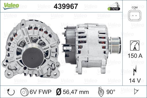 Valeo 439967 - Генератор autosila-amz.com