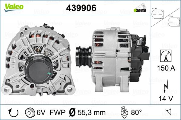 Valeo 439906 - Генератор autosila-amz.com