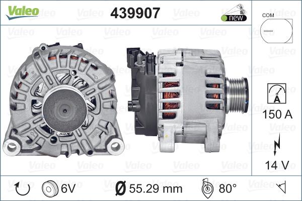 Valeo 439907 - Генератор autosila-amz.com