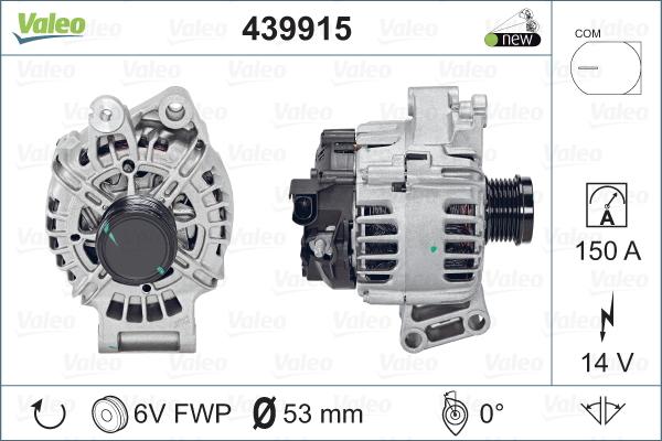 Valeo 439915 - Генератор autosila-amz.com