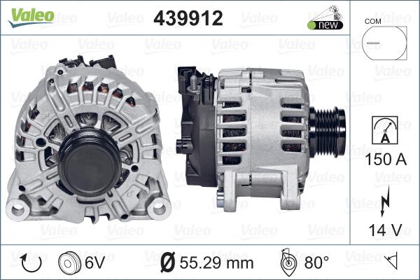 Valeo 439912 - Генератор autosila-amz.com