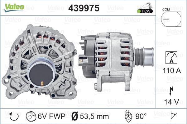 Valeo 439975 - Генератор autosila-amz.com