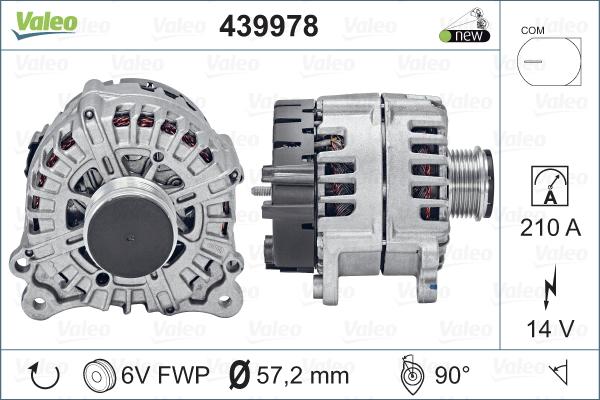 Valeo 439978 - Генератор autosila-amz.com