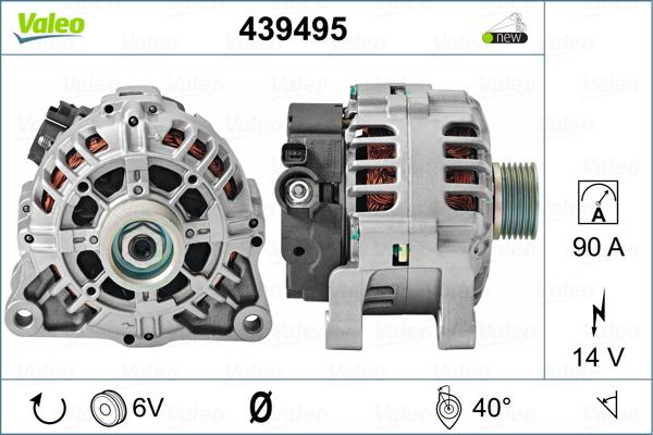 Valeo 439495 - Генератор autosila-amz.com