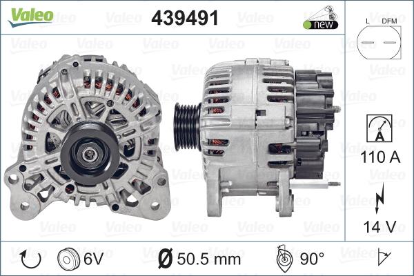 Valeo 439491 - Генератор autosila-amz.com