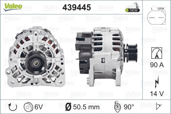 Valeo 439445 - Генератор autosila-amz.com