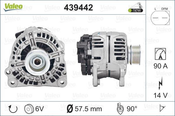 Valeo 439442 - Генератор autosila-amz.com