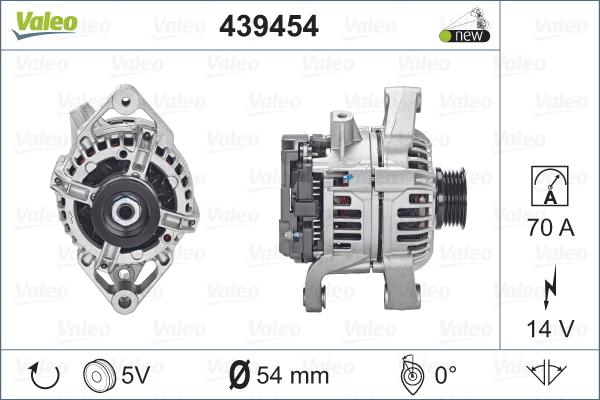 Valeo 439454 - Генератор autosila-amz.com