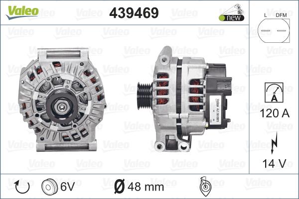 Valeo 439469 - Генератор autosila-amz.com