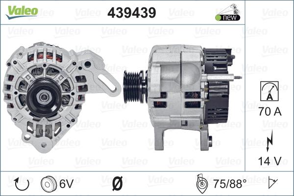 Valeo 439439 - Генератор autosila-amz.com