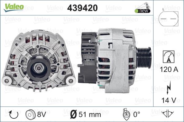 Valeo 439420 - Генератор autosila-amz.com