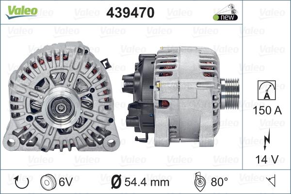 Valeo 439470 - Генератор autosila-amz.com