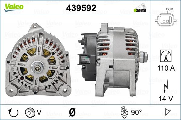 Valeo 439592 - Генератор autosila-amz.com