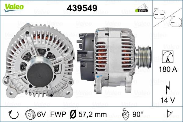 Valeo 439549 - Генератор autosila-amz.com