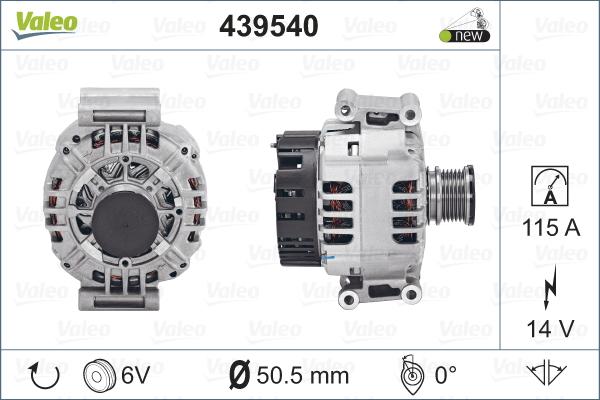 Valeo 439540 - Генератор autosila-amz.com