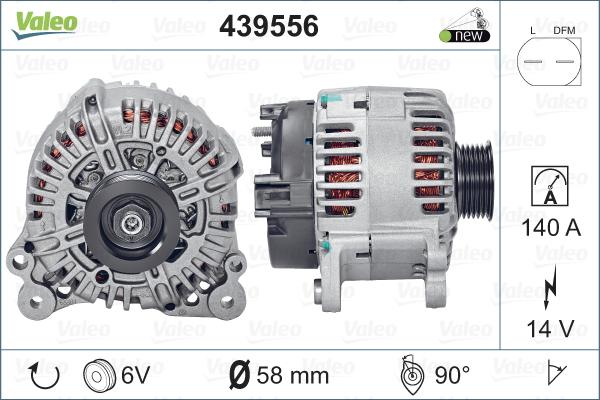 Valeo 439556 - Генератор autosila-amz.com