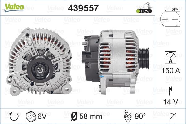 Valeo 439557 - Генератор autosila-amz.com