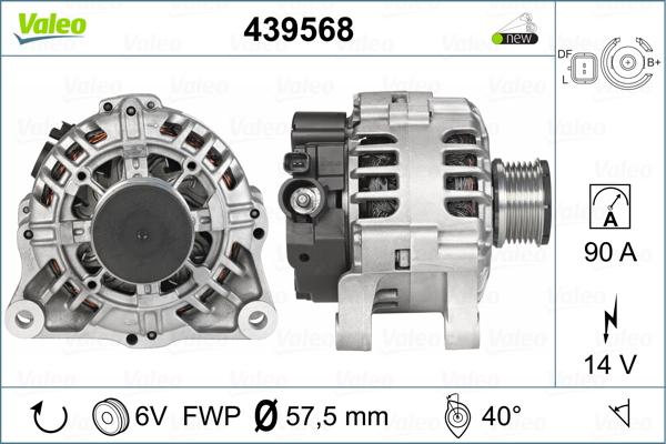 Valeo 439568 - Генератор autosila-amz.com