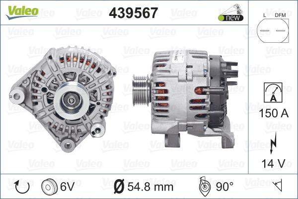 Valeo 439567 - Генератор autosila-amz.com